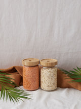 Glass Jar with Bamboo Lid