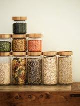 Glass Jar with Bamboo Lid