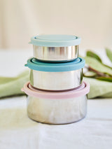 Round Stainless Steel Containers (3 pack)