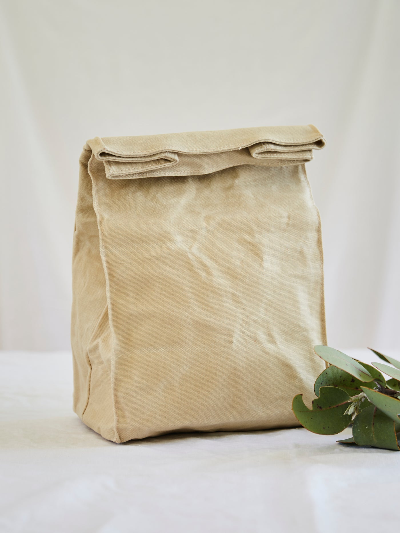 Insulated Waxed Cotton Canvas Lunch Bag