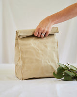 Insulated Waxed Cotton Canvas Lunch Bag