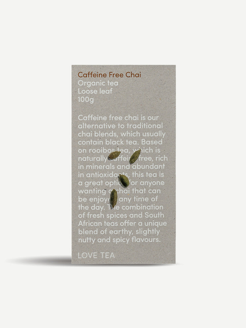 LOVE TEA Caffeine Free Chai Tea Loose Leaf Box 100g