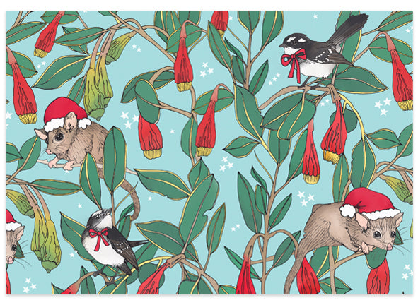 Earth Greetings Folded Christmas Wrapping Paper - Festive Forest (Single)