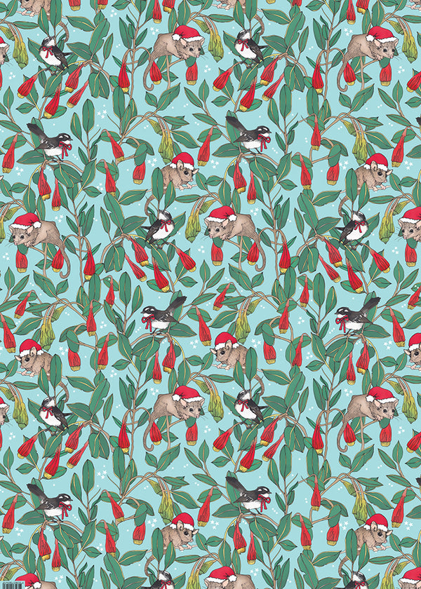 Earth Greetings Folded Christmas Wrapping Paper - Festive Forest (Single)