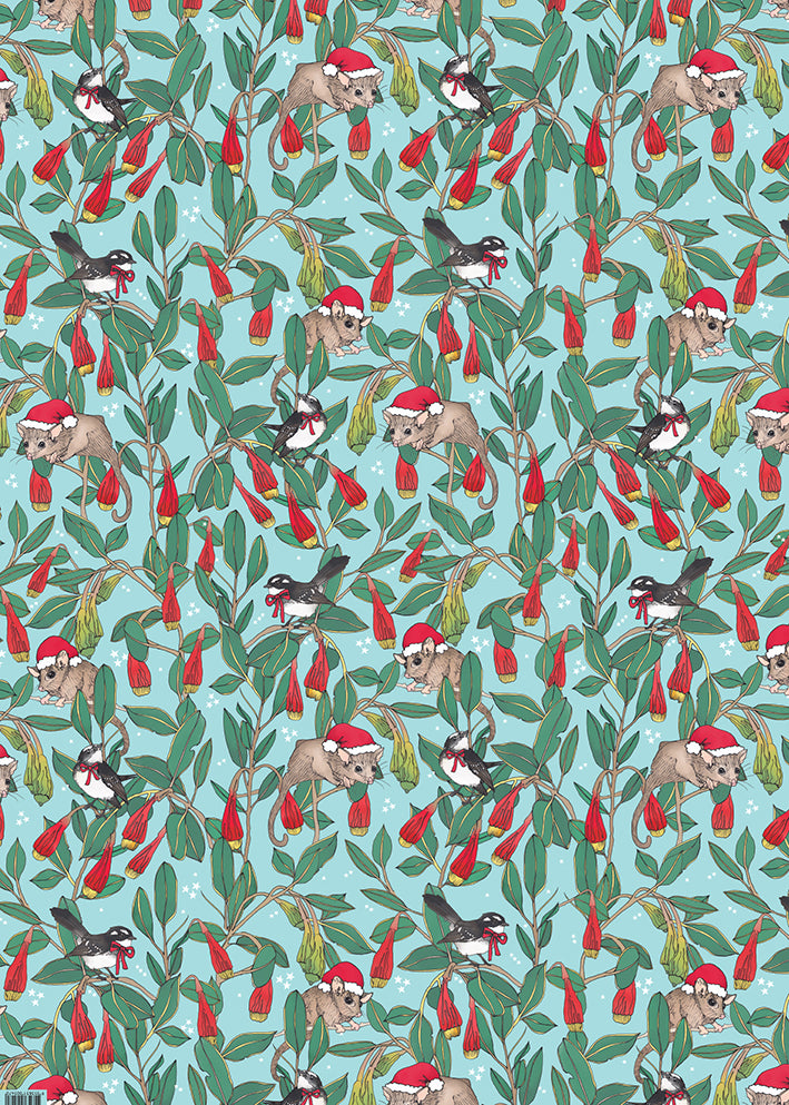 Earth Greetings Folded Christmas Wrapping Paper - Festive Forest (Single)