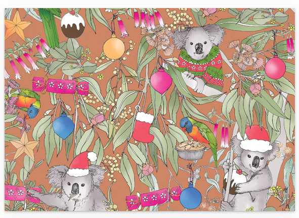 Earth Greetings Folded Christmas Wrapping Paper - Magic Pudding (Single)